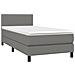 Giroletto A Molle Con Materasso Grigio Scuro 90x190 Cm Tessuto - Foto miniatura 2