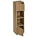 Libreria Scaffale In Legno Di Truciolato Laminato Da 12 Mm,con 4 Scomparti È 2 Ante, Porta Libri Con Ante,ufficio, Studio, Soggiorno L30xp29xh119 - Foto miniatura 2