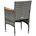 Lusso Casadino -  Sedie Da Pranzo Per Giardino 2 Pz In Polyrattan Grigio - Foto miniatura 3