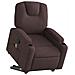 Lusso Casadino -  Poltrona Alzapersona Massaggi Reclinabile Marrone Scuro Tessuto - Foto miniatura 2