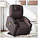Lusso Casadino -  Poltrona Alzapersona Massaggi Reclinabile Marrone Scuro Tessuto - Foto miniatura 8