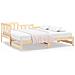Dormeuse Estraibile 2x (90x200) Cm Legno Massello Di Pino - Foto miniatura 1
