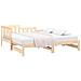 Dormeuse Estraibile 2x (90x200) Cm Legno Massello Di Pino - Foto miniatura 2