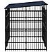 Gabbia per Cani da Esterno con Tetto in Acciaio 5,53 m² - Foto miniatura 3