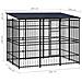 Gabbia per Cani da Esterno con Tetto in Acciaio 5,53 m² - Foto miniatura 8