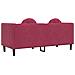 Divano con Cuscini 2 Posti Rosso Vino in Velluto - Foto miniatura 6