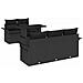 Set divano da giardino 6 pezzi con cuscini Black Poly Rattan - Foto miniatura 1