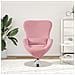 Poltrona a uovo in velluto rosa - Foto miniatura 3