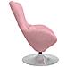 Poltrona a uovo in velluto rosa - Foto miniatura 5