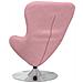 Poltrona a uovo in velluto rosa - Foto miniatura 6