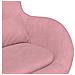 Poltrona a uovo in velluto rosa - Foto miniatura 7