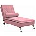 Chaise Longue Massaggi con Cuscino Rosa in Velluto - Foto miniatura 1