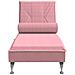 Chaise Longue Massaggi con Cuscino Rosa in Velluto - Foto miniatura 4