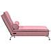 Chaise Longue Massaggi con Cuscino Rosa in Velluto - Foto miniatura 5