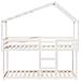 Letto a Castello con Tetto Bianco 75x190 cm Legno Massello Pino - Foto miniatura 4