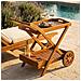 Podium - Carrello Da Giardino Portavivande In Legno Massiccio Di Acacia - Foto miniatura 2