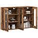 Armadi a Muro 2 pezzi Legno Vecchio 69.5x34x90 cm Legno Ingegnerizzato - Foto miniatura 3
