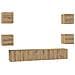 Set mobile TV 7 pcs rovere artigianale 60 x 30 x 30 cm - Foto miniatura 1
