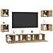 Set mobile TV 7 pcs rovere artigianale 60 x 30 x 30 cm - Foto miniatura 3