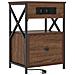 Armadio da Notte con cassetto Rovere marrone 40 x 31 x 60 cm - Foto miniatura 1
