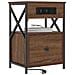 Armadio da Notte con cassetto Rovere marrone 40 x 31 x 60 cm - Foto miniatura 3
