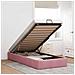 Struttura Letto Pouf Senza Materasso Rosa 80x200 cm Velluto - Foto miniatura 2