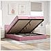 Struttura Letto Pouf con Materassi Rosa 200x200 cm Velluto - Foto miniatura 2