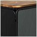 Vetrina In Metallo, Legno E Vetro Con 2 Porte 72x37x81h Cm - Nero - Foto miniatura 6