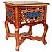 Comodino In Legno Verniciato Fatto A Mano Con 1 Cassetto Marrone 38x38x44,5 - Foto miniatura 1
