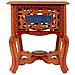 Comodino In Legno Verniciato Fatto A Mano Con 1 Cassetto Marrone 38x38x44,5 - Foto miniatura 3