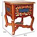 Comodino In Legno Verniciato Fatto A Mano Con 1 Cassetto Marrone 38x38x44,5 - Foto miniatura 4