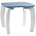 Set Tavolo E 2 Sgabelli In Legno Bianchi /blu 96x48x42 H Cm - Foto miniatura 3