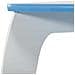 Set Tavolo E 2 Sgabelli In Legno Bianchi /blu 96x48x42 H Cm - Foto miniatura 4