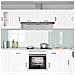 Rivestimento da Cucina 2 pcs Bianco 120 x 60 cm vetro temperato - Foto miniatura 3