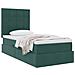 Letto con contenitore e materasso Verde Scuro 100 x 200 cm - Foto miniatura 3