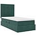 Letto con contenitore e materasso Verde Scuro 100 x 200 cm - Foto miniatura 5