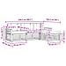Set di divani da esterno 4 pcs Bianco e Antracite Poliestere - Foto miniatura 6