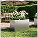 Vaso da giardino Argento 60 x 40 x 40 cm Acciaio zincato - Foto miniatura 2