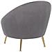 Sedia In Velluto Grigio Langa - Foto miniatura 8