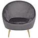 Sedia In Velluto Grigio Langa - Foto miniatura 3