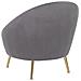 Sedia In Velluto Grigio Langa - Foto miniatura 6