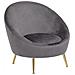Sedia In Velluto Grigio Langa - Foto miniatura 1