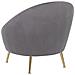 Sedia In Velluto Grigio Langa - Foto miniatura 5