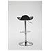 Sgabello Bar Shanghai in Similpelle - Sgabello Alto Cucina Girevole e Regolabile 60-80cm - Sgabello Design da Bancone Imbottito Nero - Foto miniatura 4