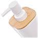 Dispenser Sapone Bianco In Bambù, Da 7,6x7,3x17,5 Cm Bianco - Foto miniatura 2