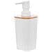 Dispenser Sapone Bianco In Bambù, Da 7,6x7,3x17,5 Cm Bianco - Foto miniatura 3