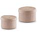Cestino Con Coperchio Plastica Natura 2-piece - Foto miniatura 2