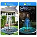 Fontana Ad Acqua Ad Energia Solare Da 18 Cm Con Illuminazione Led Colorata - Foto miniatura 3