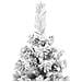 Albero di Natale Sottile con Neve Fioccata Verde 120 cm PVC - Foto miniatura 3