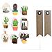 9 Adesivi 3d Botanica E Cactus 4 Cm + 20 Etichette Kraft Con Gagliardetto - Foto miniatura 1